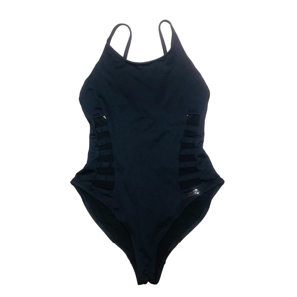 Gymshark Swimsuit Women's S Black One-Piece Horizon‎ Cutout Strappy - Picture 1 of 8